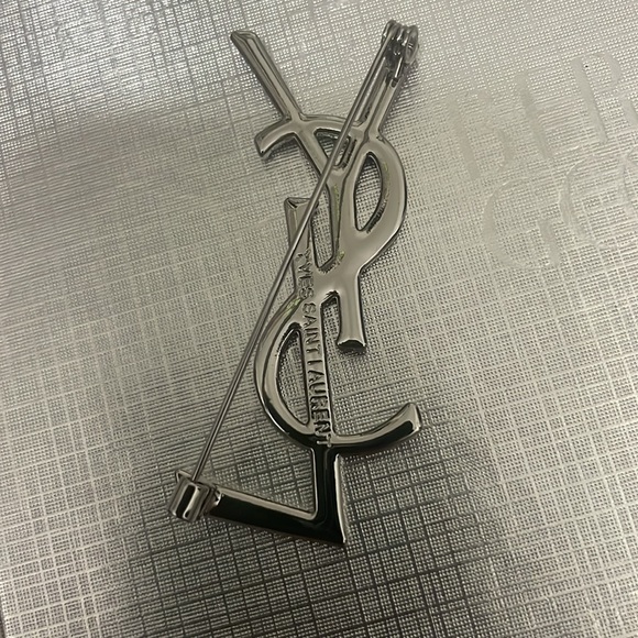 YSL Silver Brooch - Picture 2 of 3